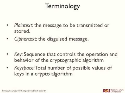 CSE468 Classical Symmetric Key Crypto