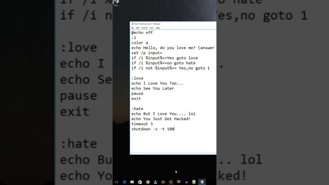 How to Create a Simple 'I Love You' Virus in Notepad (Educational Purposes Only) π»
