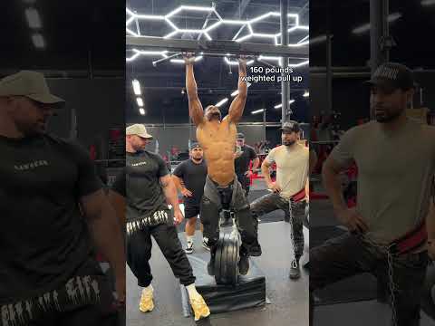 My first attempt at 160 pound weighted pull ups