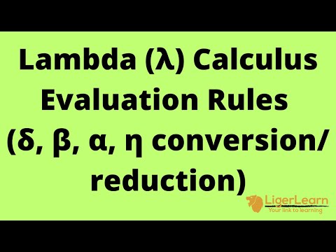 Lambda (λ) calculus evaluation rules (δ, β, α, η conversion/reduction)