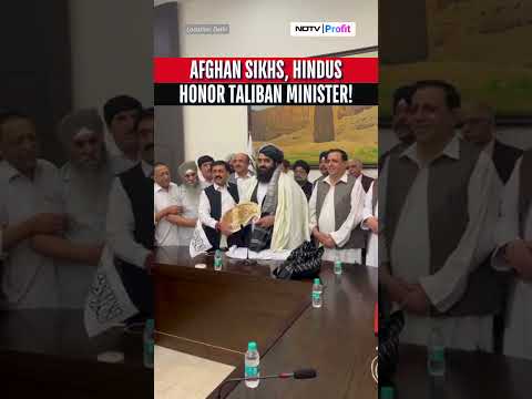 Afghan Sikhs & Hindus Give Traditional "Honour" To Taliban Foreign Minister Amir Muttaqi In Delhi