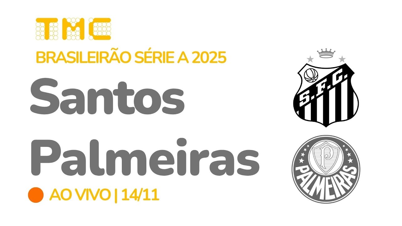 Santos x Palmeiras AO VIVO - Brasileirão 13ª rodada