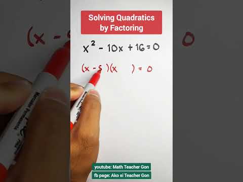 Solving Quadratic Equations by Factoring #mathteachergon #quadraticequation #factoring #grade9math