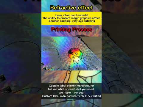 Refractive effect Laser silver card material Printing Process