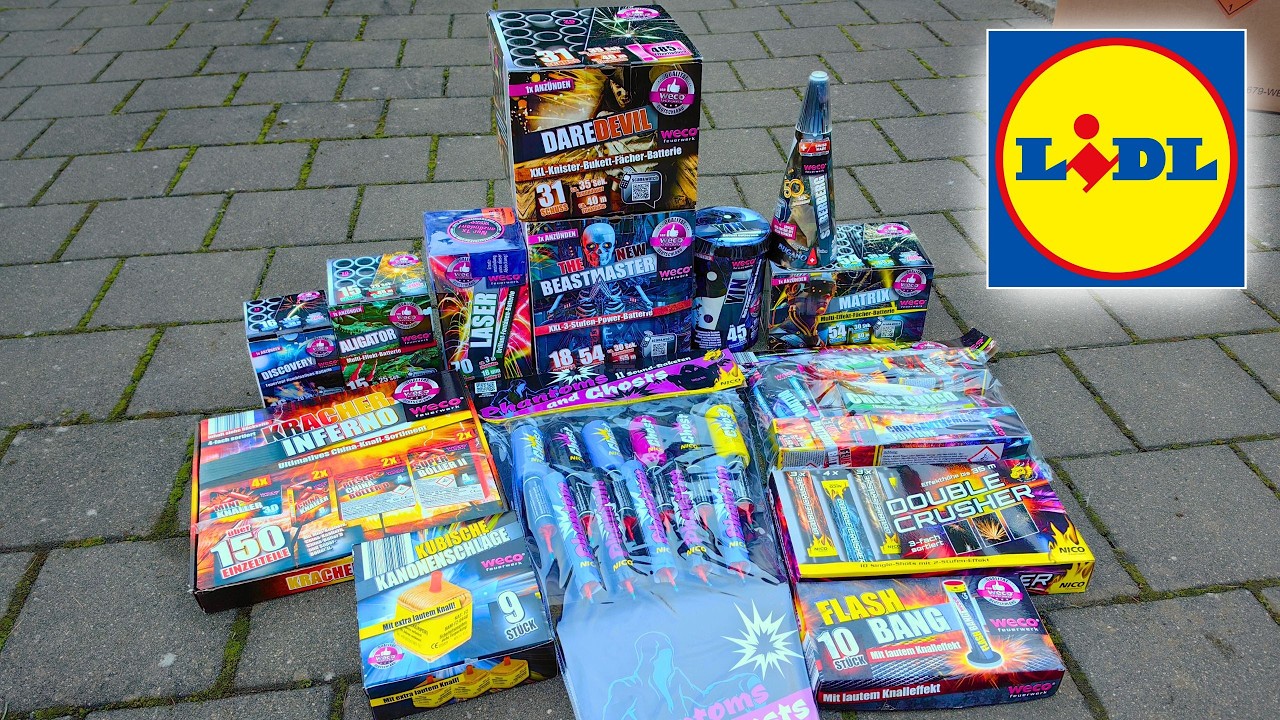 FEUERWERK vom LIDL anzünden & testen! XXL Lidl Vorfreude Tour🔥