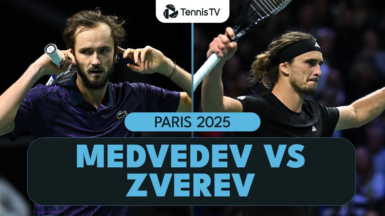 Epic Battle: Zverev vs Medvedev | Paris 2025 Tennis Highlights 🎾
