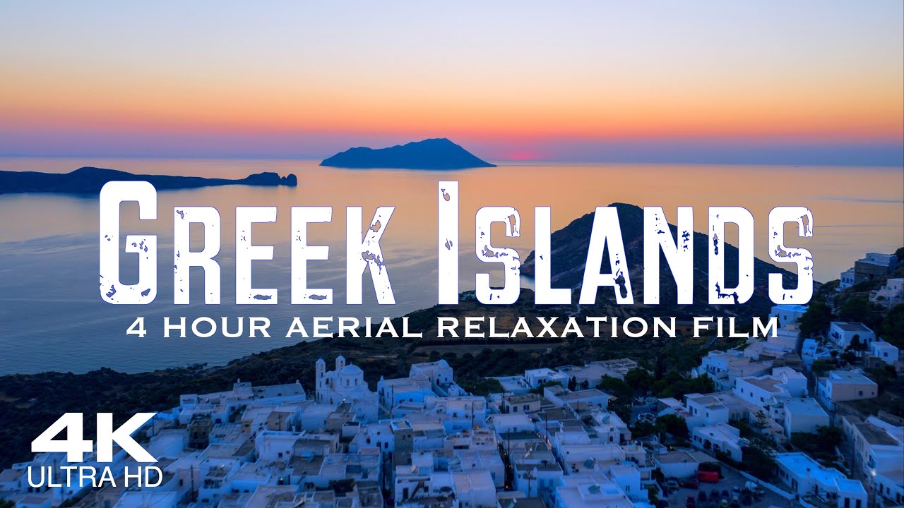 [4K] Greek Islands Aerial Drone Film 🇬🇷 (4h) | Relaxation & Study