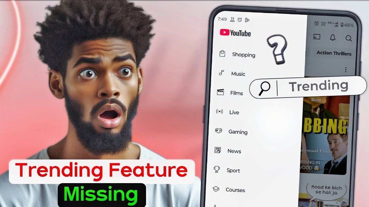 YouTube trending option not showing,  YouTube trending option missing, YouTube trending option