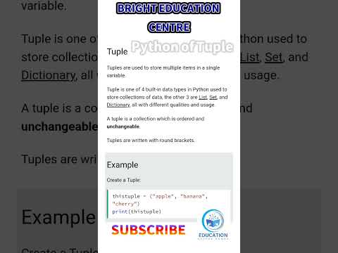 Python of Tuple #tuples  #tuple #python