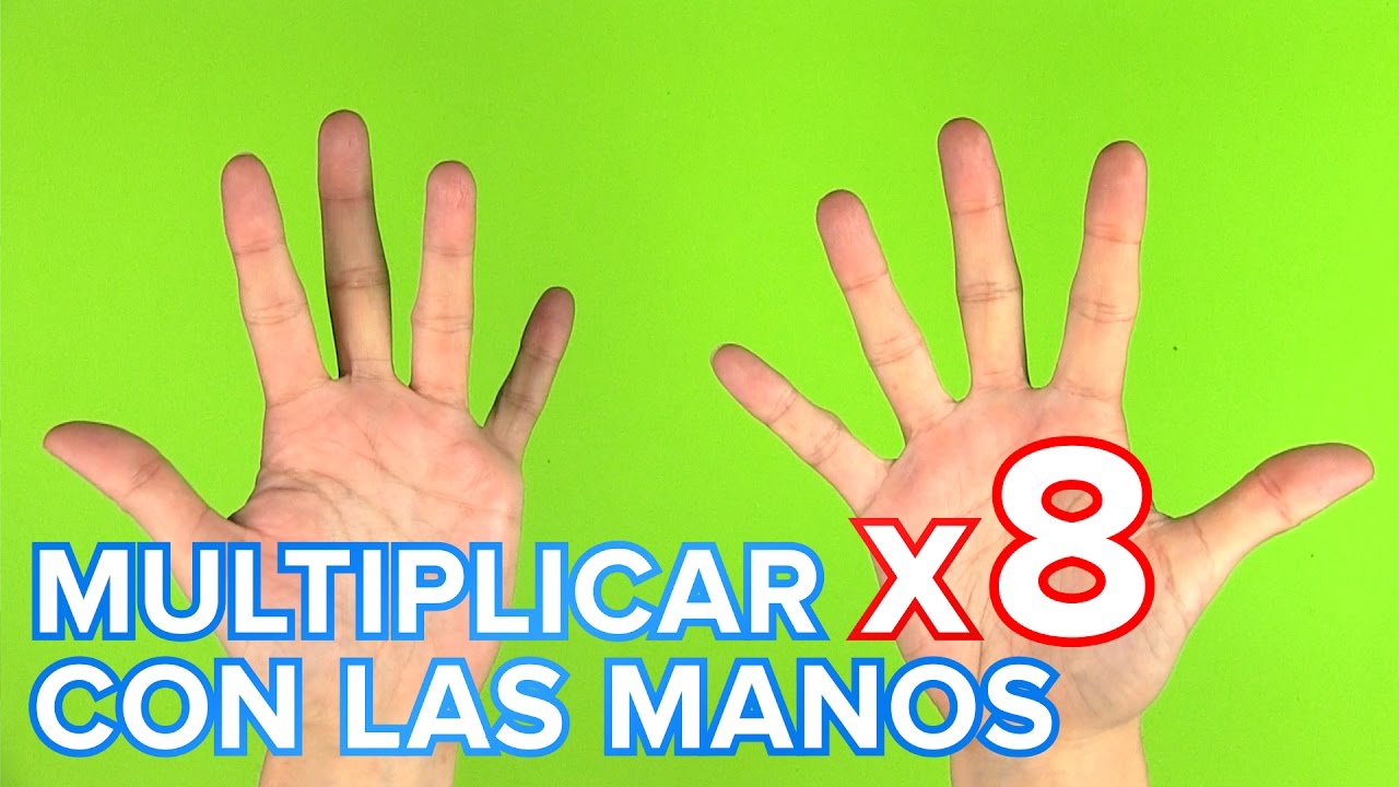 Truco con las manos para la tabla del 8 ✋