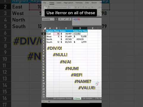 Excel tip to hide errors