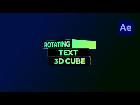 Rotating 3D Cube Text Animation |Â After Effects Tutorial
