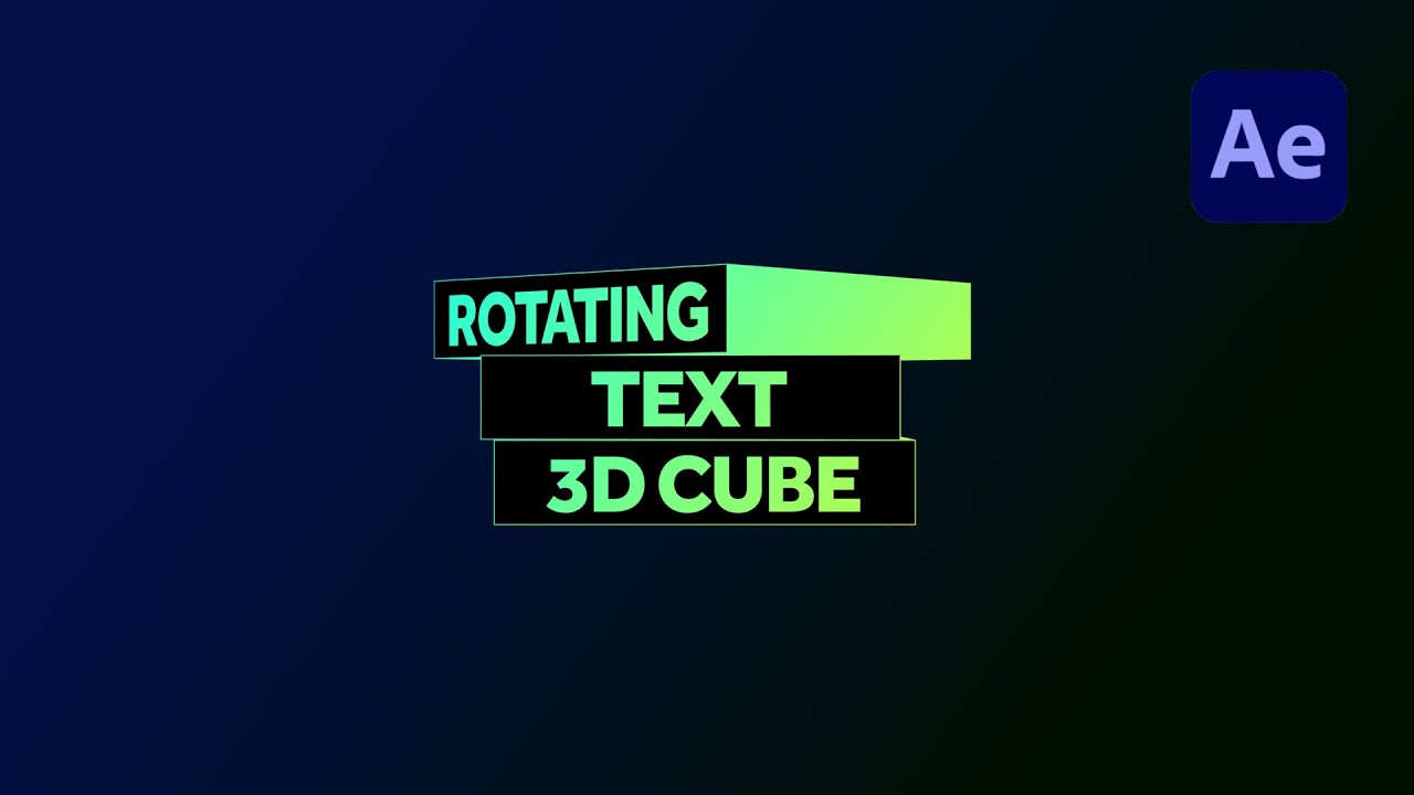 Create Stunning Rotating 3D Cube Text Animation in After Effects 🎨