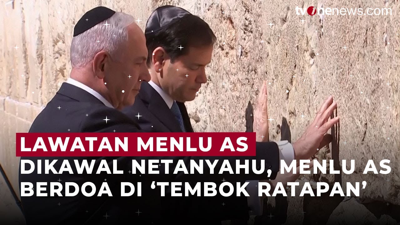 Menteri Luar Negeri AS Mengunjungi Tembok Ratapan selama Kunjungan ke Israel