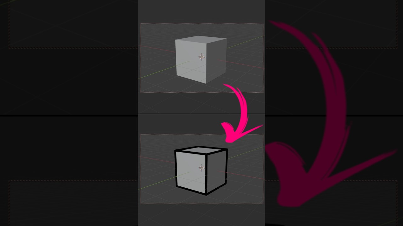 Blender outline tutorial using grease pencil #blender #3d #cgian