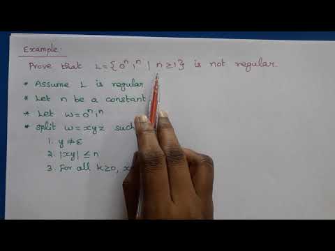 Theory of Computation: Pumping Lemma for Regular Languages