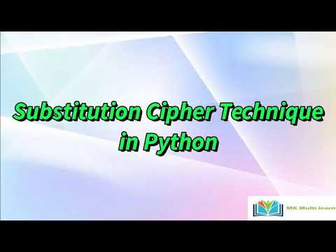 Substitution Cipher Technique in Python