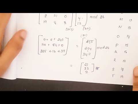 Hill cipher technique Cryptography | Anna University