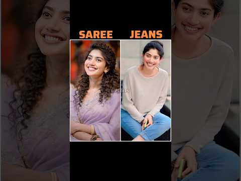 💃 South Indian Actress Saree 🆚 Jeans Look 😍 | Sai Pallavi 💕 Nayanthara ✨ | #shorts #tamil #tollywood