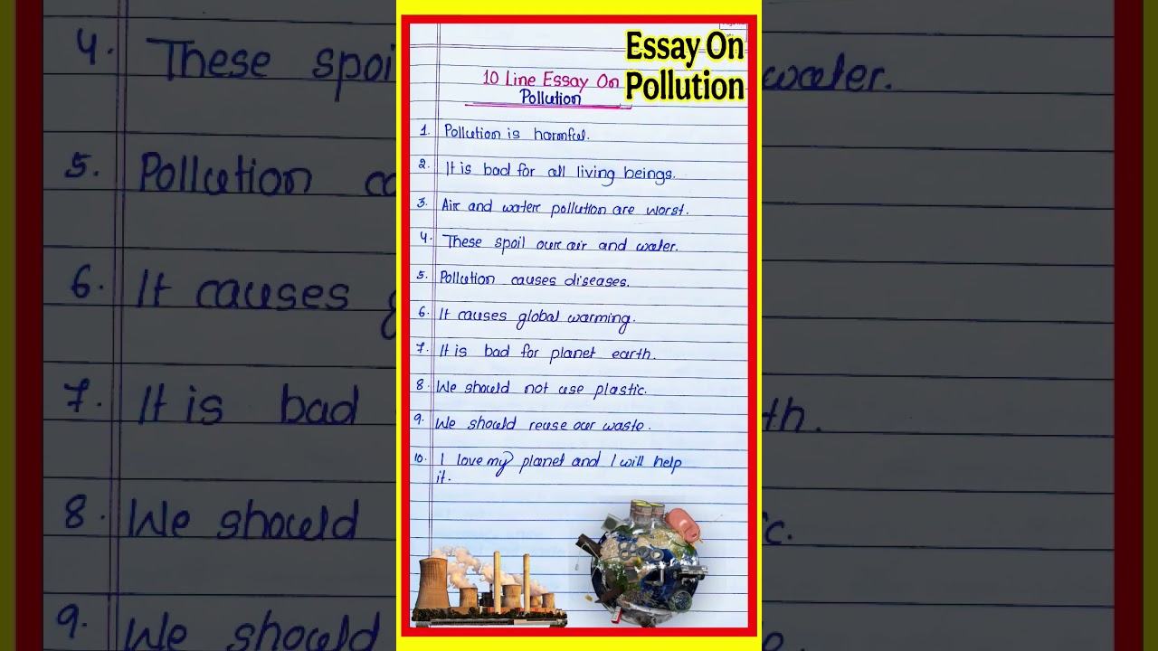 10 lines essay on pollution in English l Short essay on pollution #pollution #pollutioncontrol