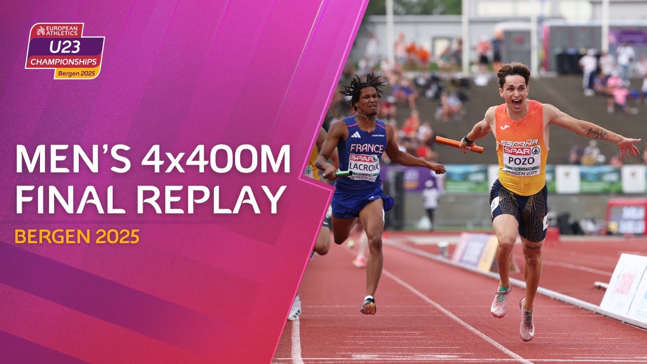 European U23 Record Shattered! 🏅 Men's 4x400m Final Replay | Bergen 2025