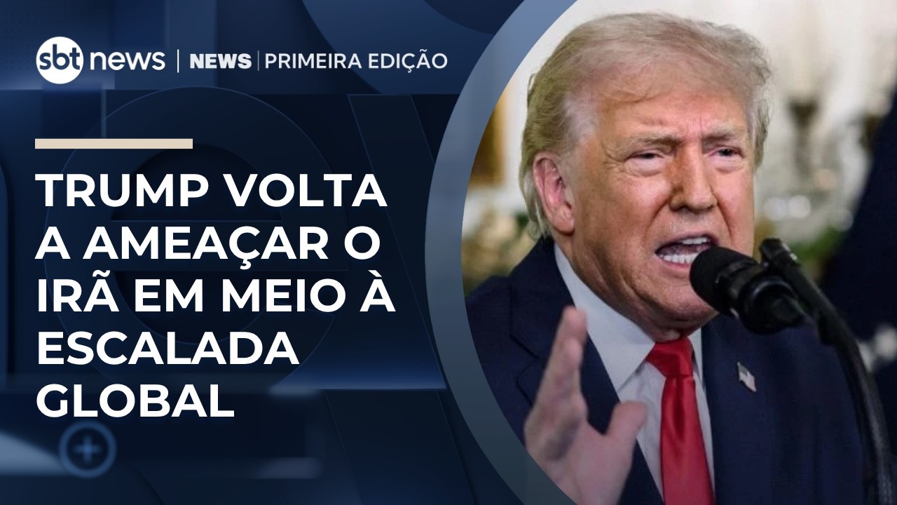 Trump volta a ameaçar o Irã e tensão faz petróleo disparar | #NewsPrimeiraEdição