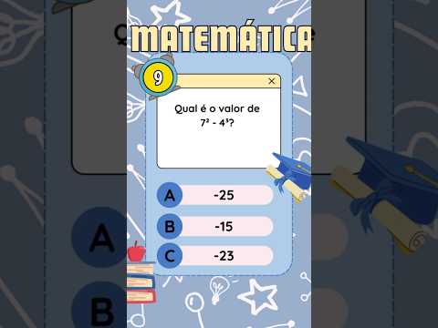 Quiz de Matemática: Teste suas Habilidades! #shorts