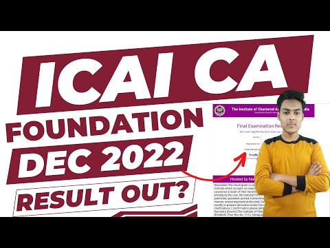 icai ca foundation result dec 2022 | icai ca result 2022 | ca dec 2022 results