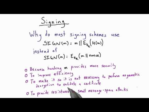 Signing - Applied Cryptography