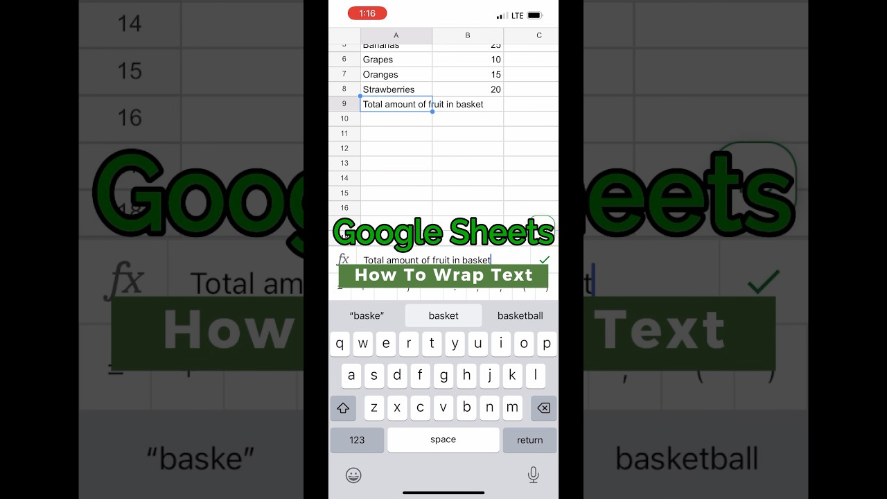 How to Wrap Text in Google Sheets Mobile