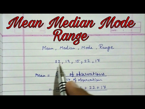Mean median mode and range ll statistics ll central tendency easy way class 9 cbse
