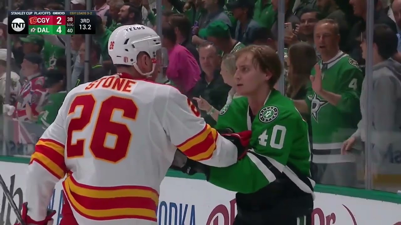 Dallas Stars vs Calgary Flames Scrum 🏒