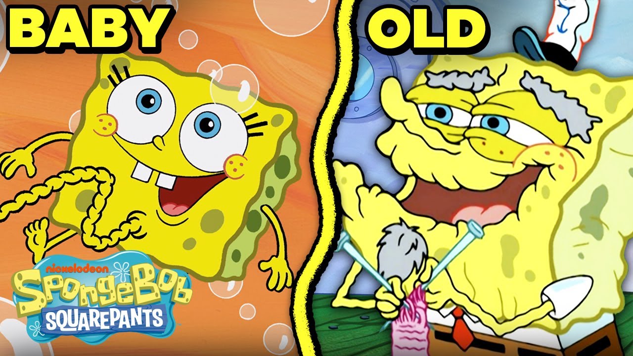 SpongeBob's Life Stages: From Baby to Old Man 🧽