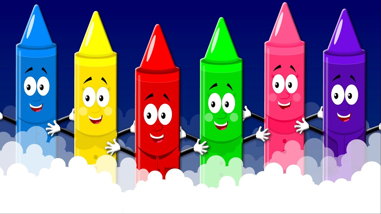 Crayons Color Song | Nursery Rhymes for Kids | Learn Colors