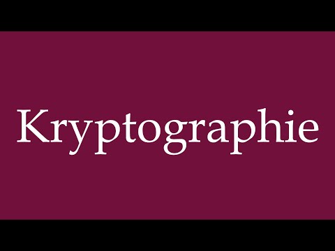 How to Pronounce ''Kryptographie'' (Cryptography) Correctly in German