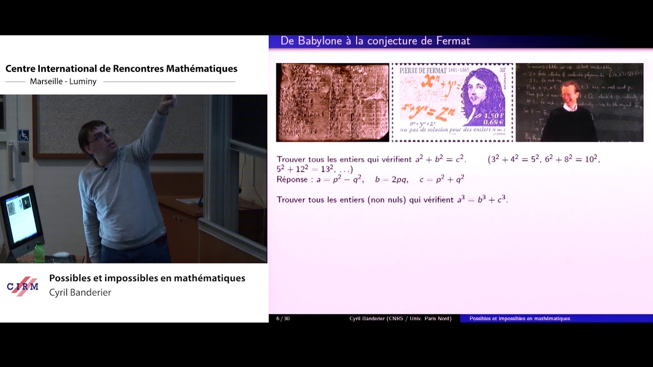 Cyril Banderier: Possibilities and Impossibilities in Mathematics