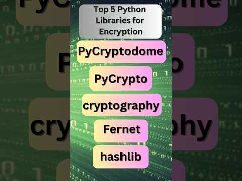 Top 5 Python Libraries for Encryption #shorts