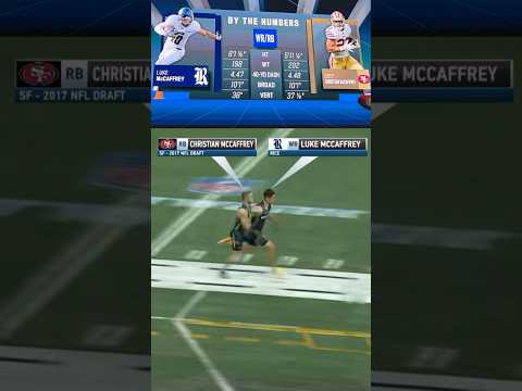 Luke McCaffrey beat Christian McCaffrey in the 40 👀 #49ers