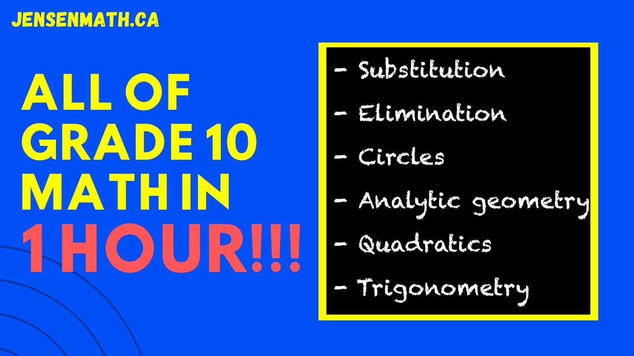 Comprehensive Grade 10 Math Review in 1 Hour | jensenmath.ca