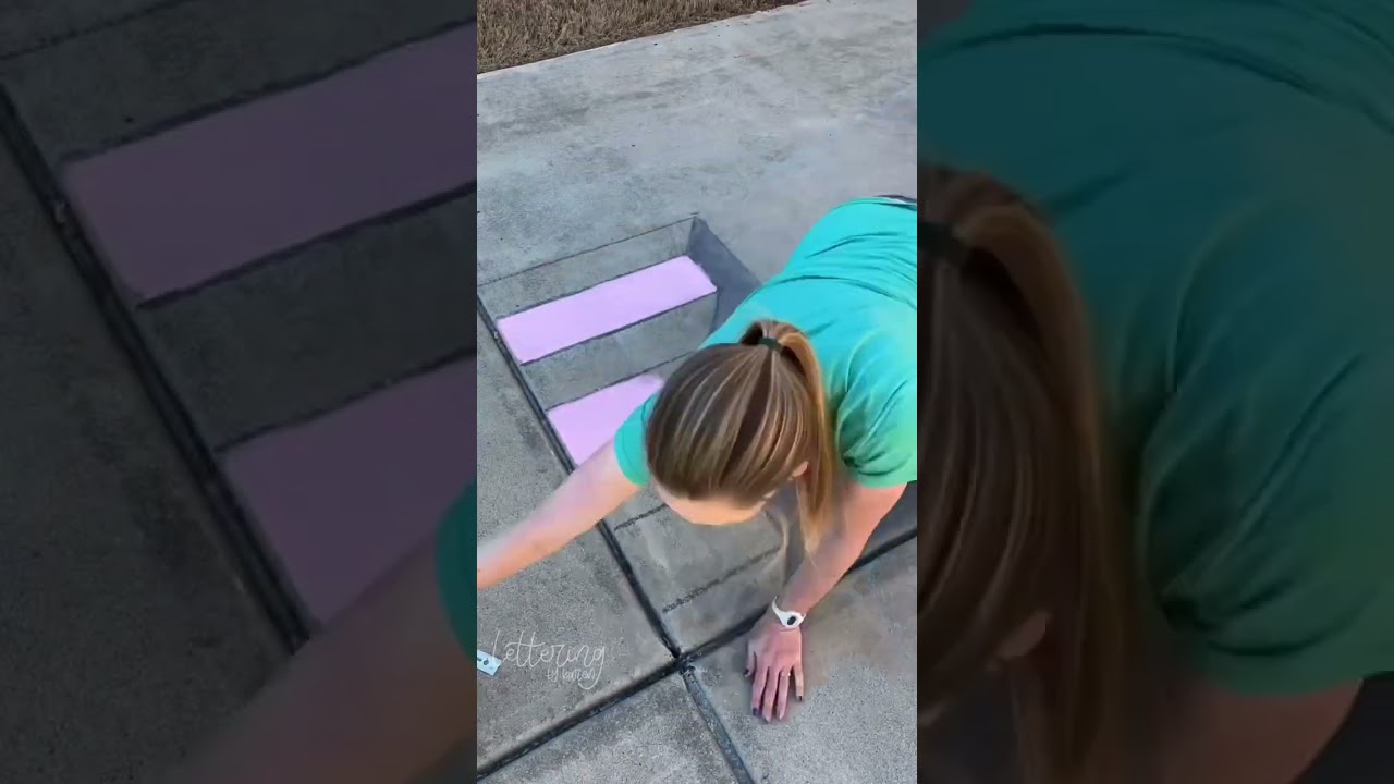 3D Chalk Art: Stairs into a Hole