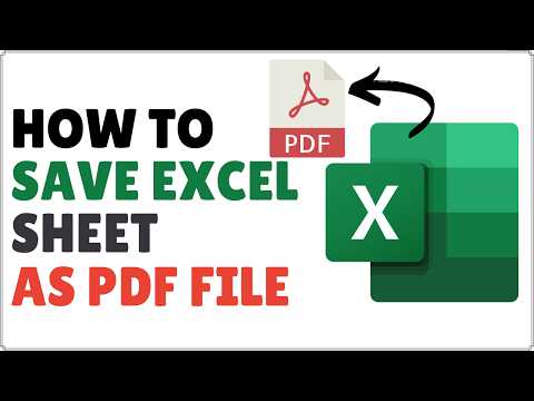 How to Save an Excel File as a PDF