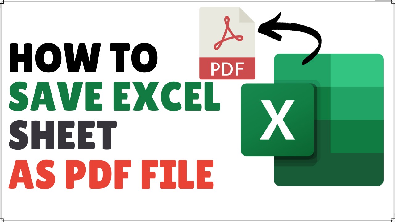 How to Save an Excel File as a PDF
