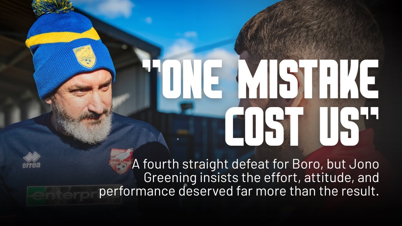 Jono Greening Reacts to Scarborough Athletic's Narrow Loss to Worksop ⚽