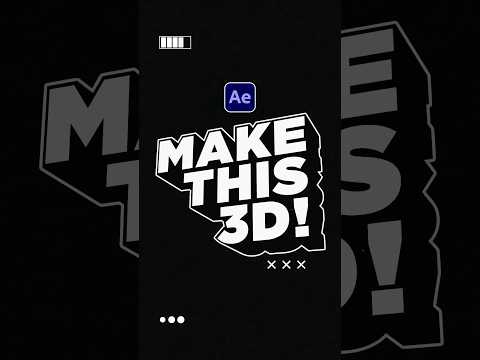 Make The Best 3D Text Designs in After Effects #motiongraphics