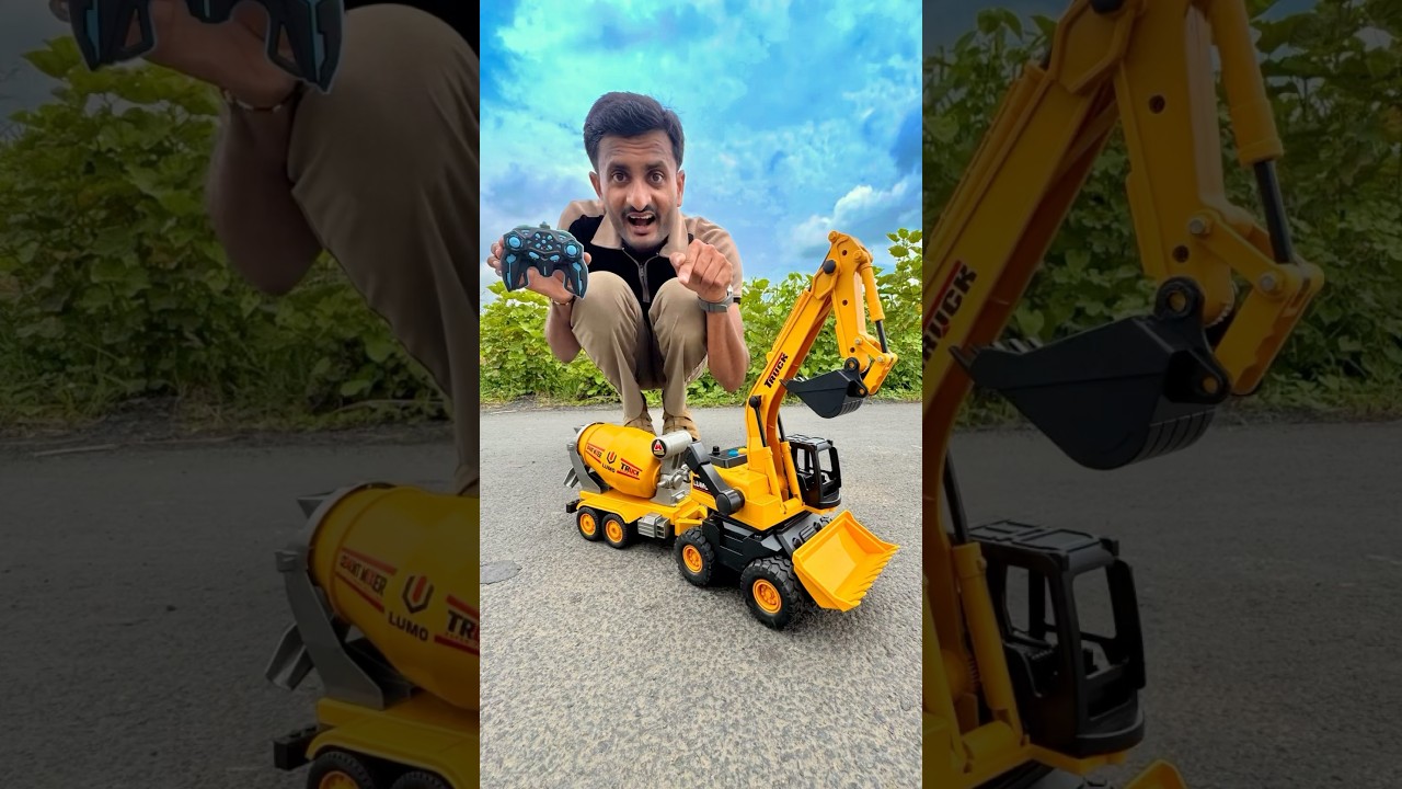 Fully working rc excavator truck unboxing