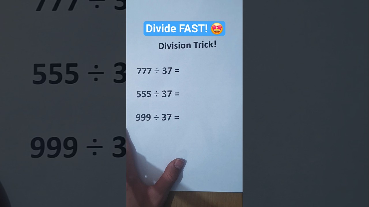 Master Easy Division Tricks for Large & Small Numbers! 🔢
