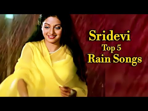 Sridevi | Top5 Songs Vol.12 |  Rain Songs | Mega Bollywood | श्रीदेवी के हिट गाने