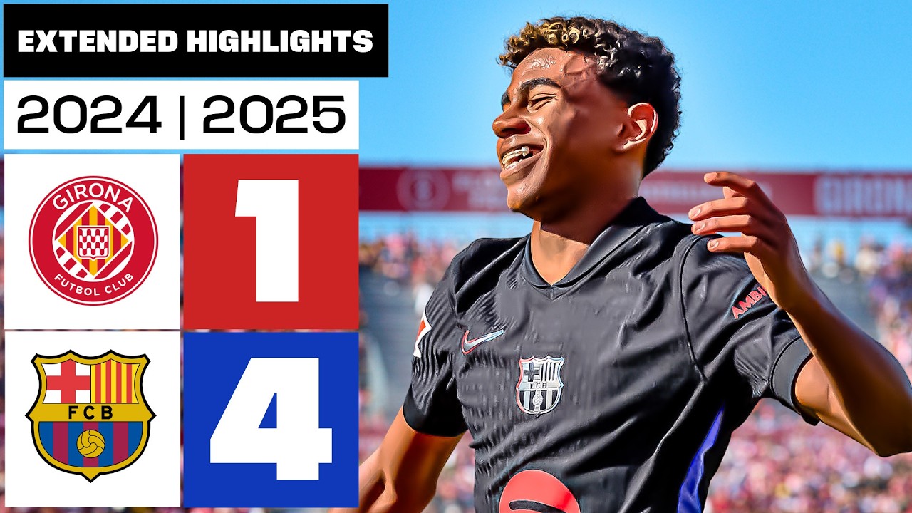 GIRONA FC 1-4 FC BARCELONA 2024/25 | RESUMEN AMPLIADO