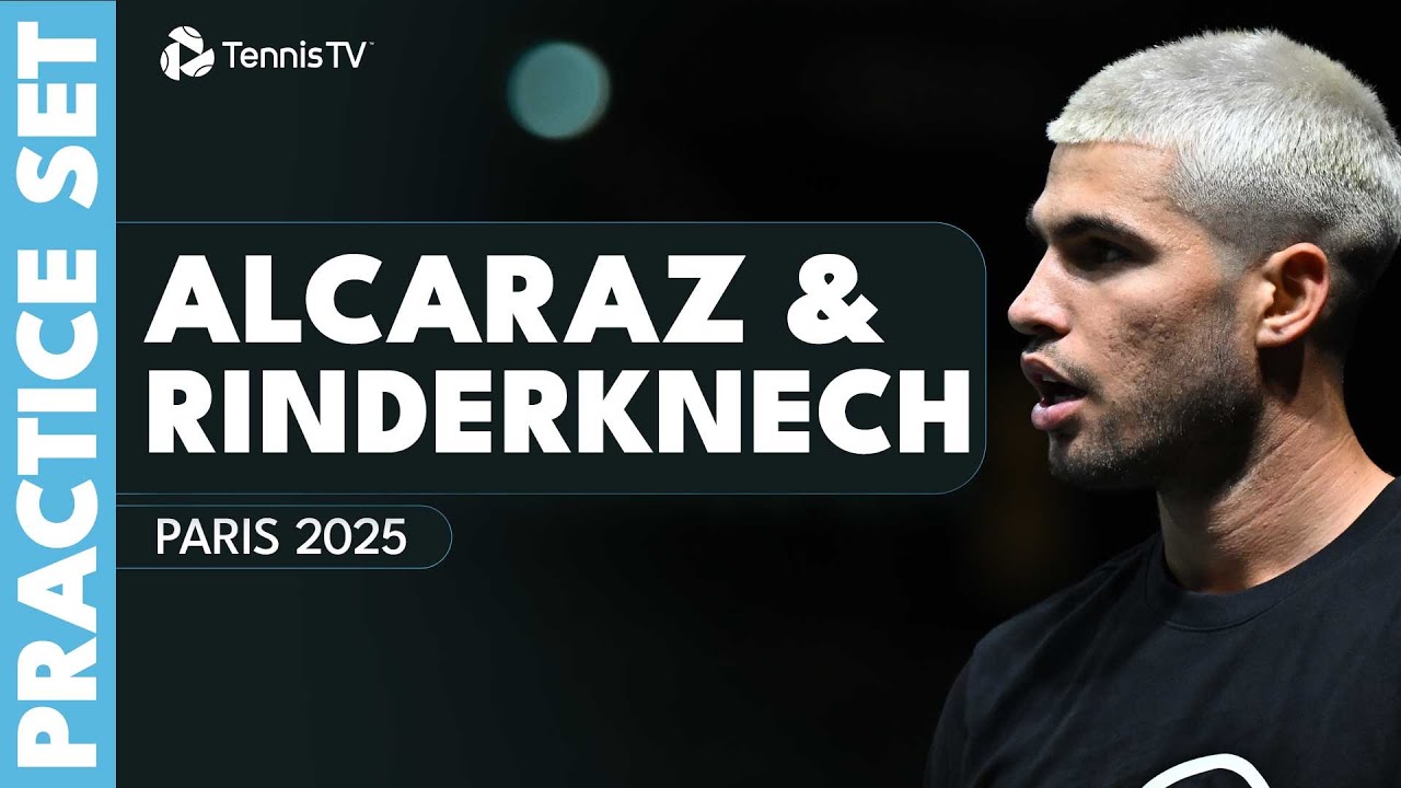 Exclusive Court Practice with Top Tennis Stars Carlos Alcaraz & Arthur Rinderknech at Paris 2025 🎾