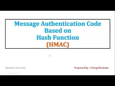 MAC Based on Hash Function | HMAC in network security